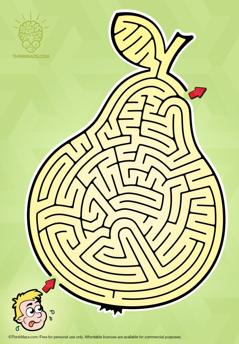 Pear maze free pear maze in color