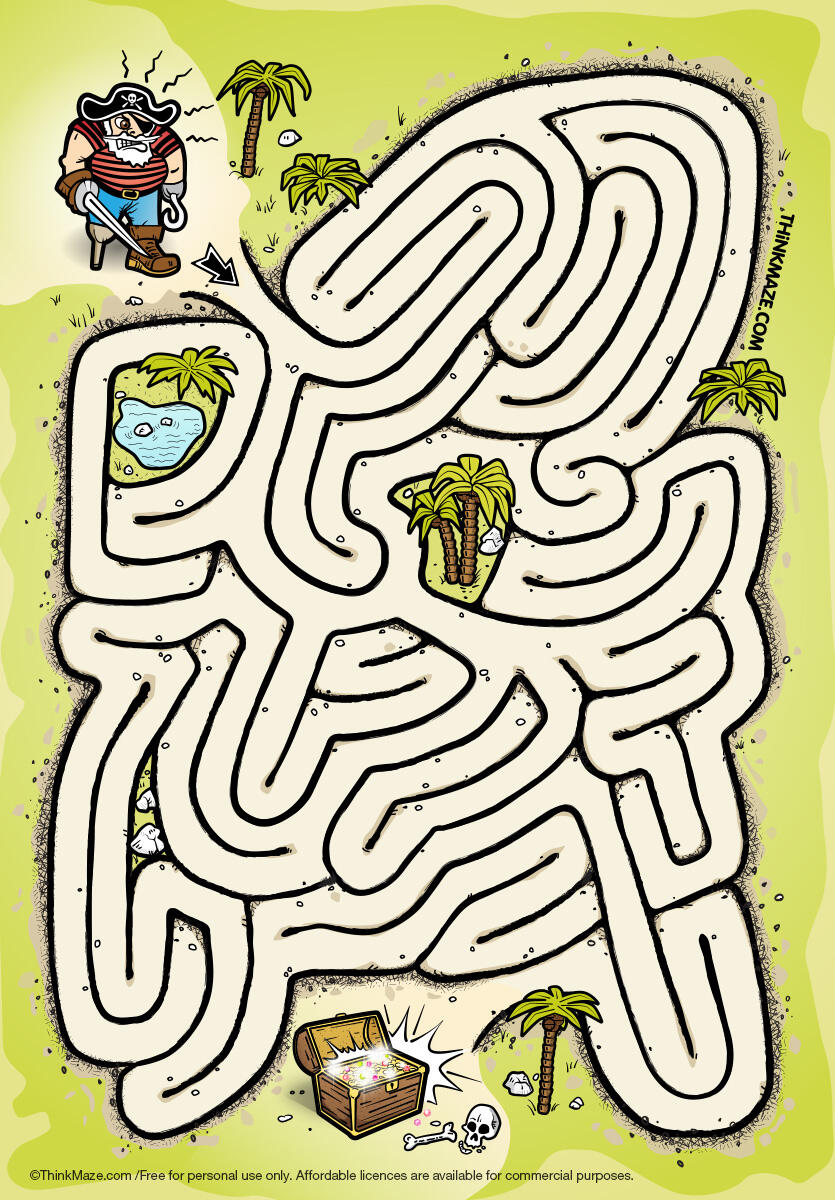 pirate maze free pirate maze in color to print out