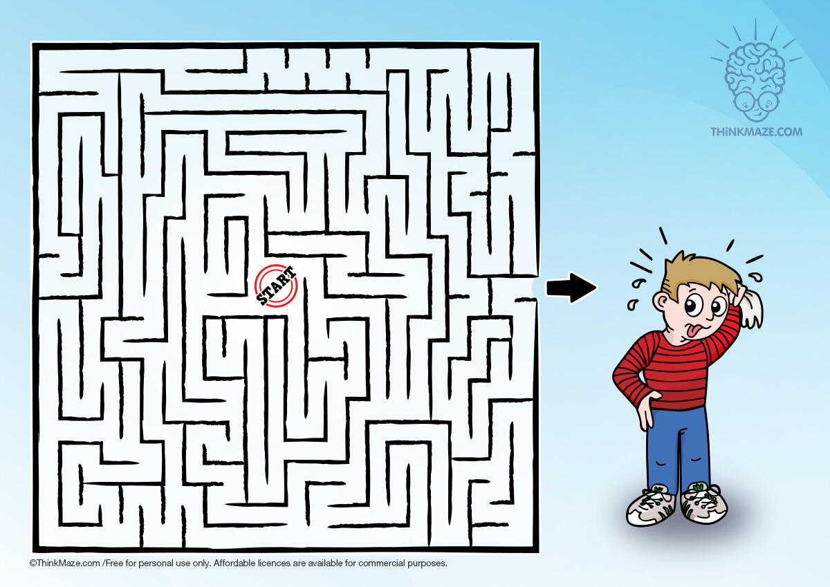 sqare design maze free maze to download for children