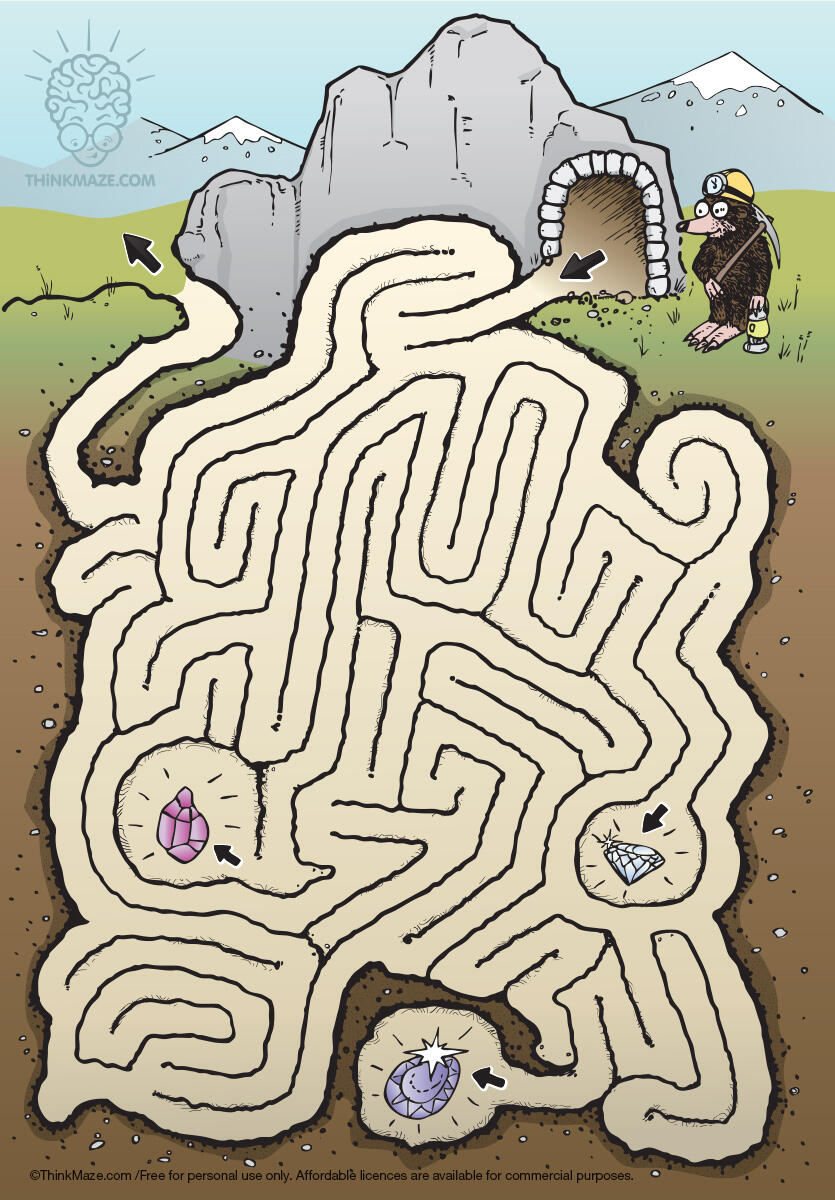 mole miner free maze download a free color maze